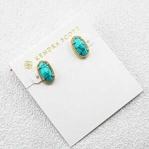 Kendra Scott Cracked Turquoise Stud Earrings